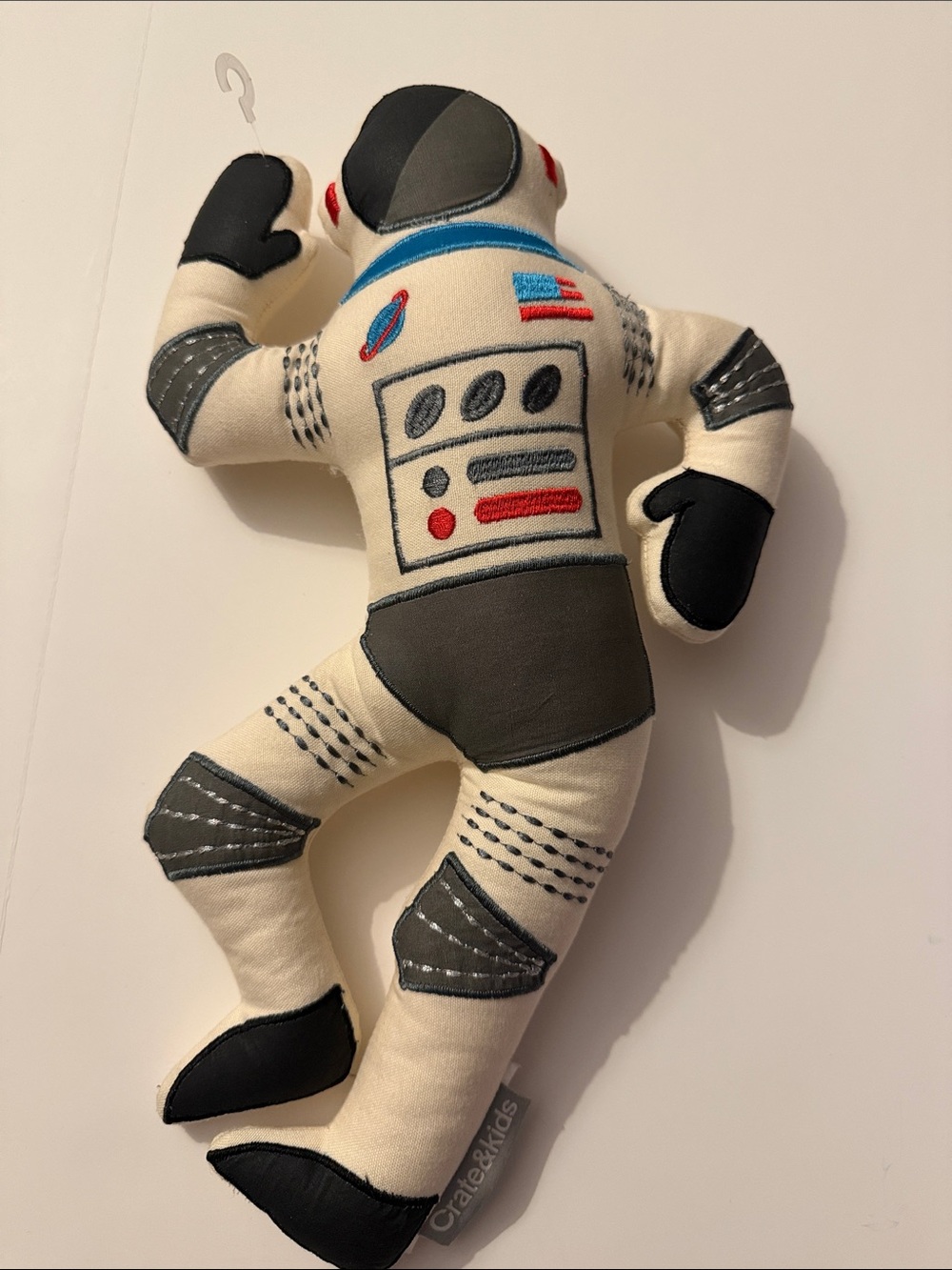 Cream and Gray Plush Astronaut Toy
